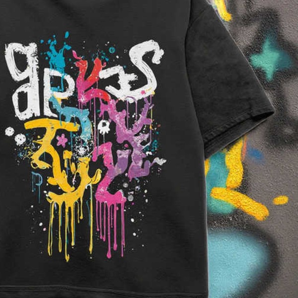 Acid Wash T-Shirt for Men Street Skateboarding Community Box