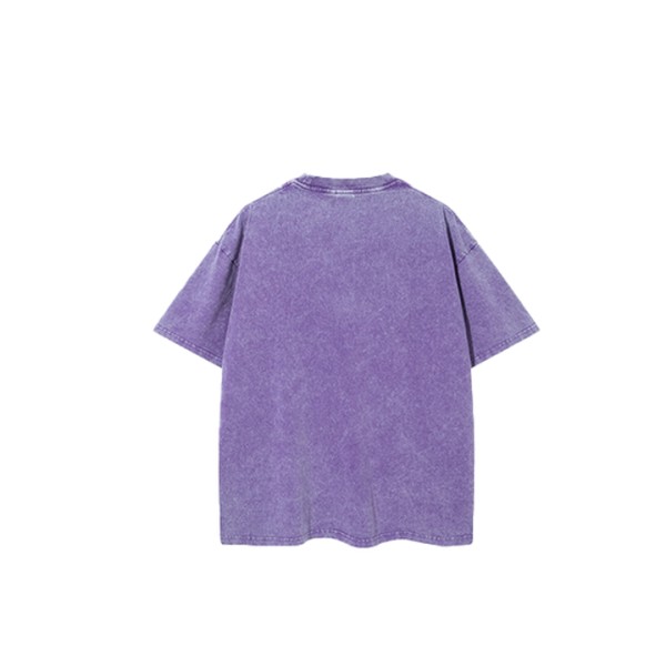 Streetwear 260gsm Oversized Blank Vintage T Shirt Men 100% Cotton Acid Dye Tshirts