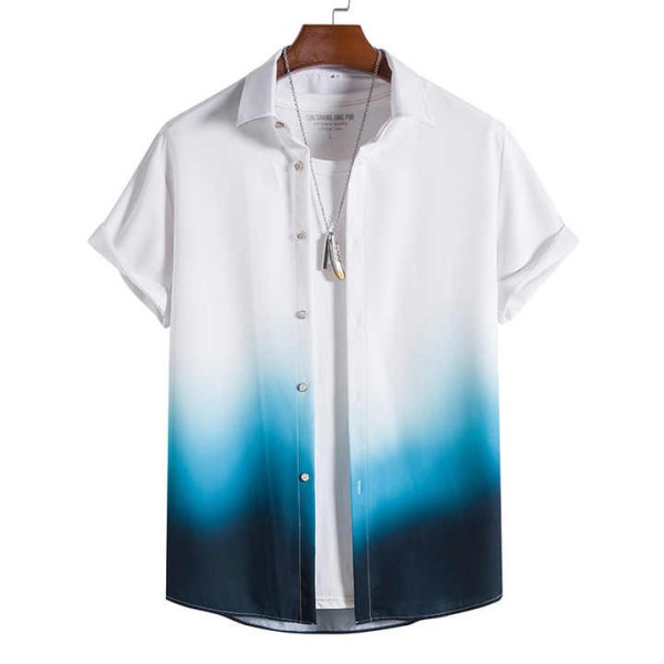 Summer Hawaiian Shirts for Men Fashion Short Short...