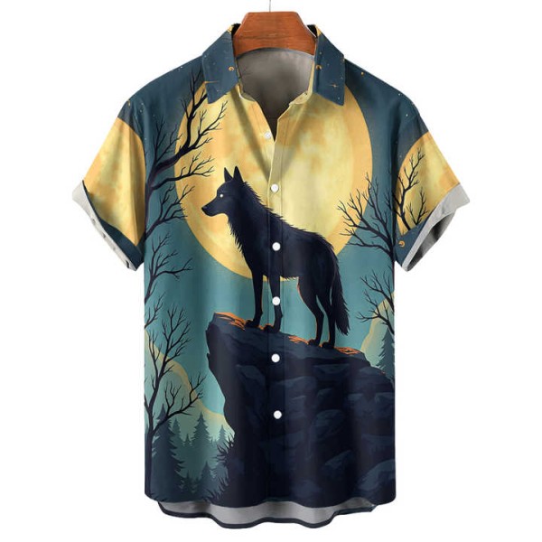 Latest Design Plus Size Sublimated Animals Wolf Pr...