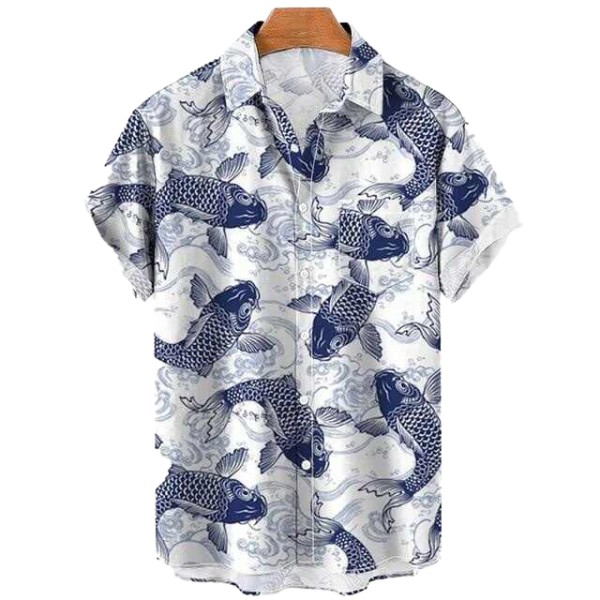 Summer Beach Men's Popular Printed Irregular Short...