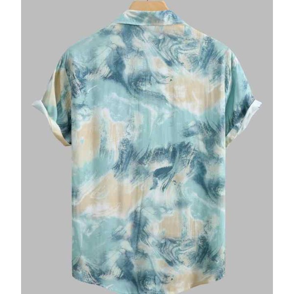 Hot Selling Resort Vacation Casual Sublimation Print Men's Beach Shirts