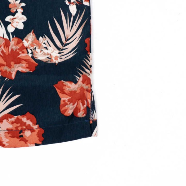 New Summer Men's Button Down Full Printing Floral Oversize Short Sleeve