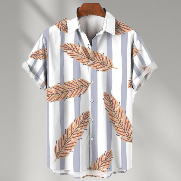 Men's Summer Shirt Hawaii Beach Shirt Men Vintage Beach Casual Summer