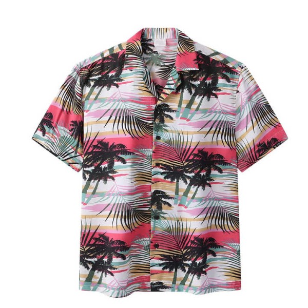 Men's Cotton Linen Shirts Casual Short Sleeve Butt...
