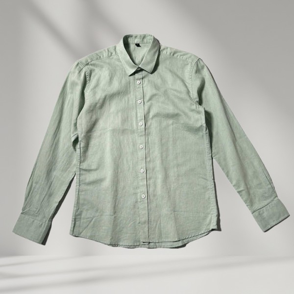 Men's Slim Fit Anti-Wrinkle Linen Cotton Long-Sleeved Shirt