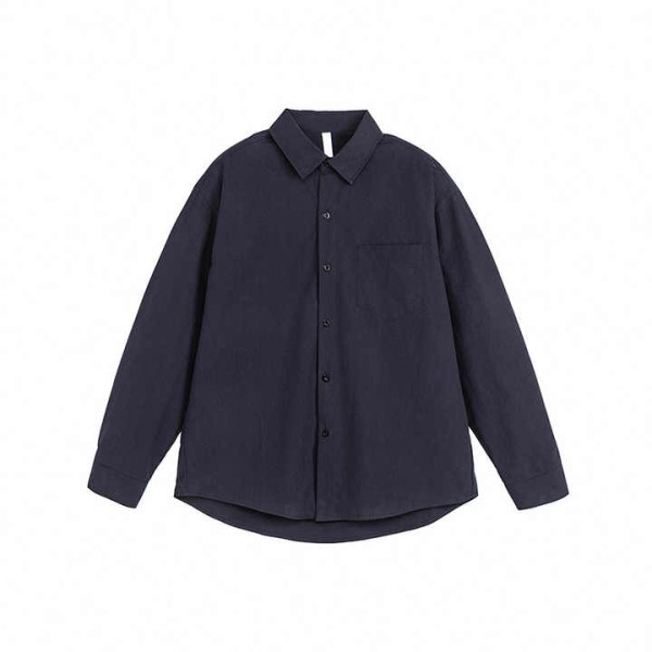 Summer Vacation shirt long sleeved button solid co...