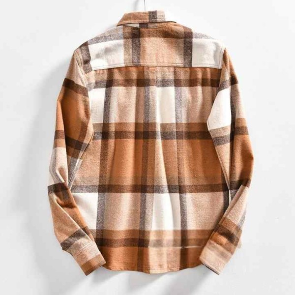 All Made Long Sleeved Shirt Men's Business Casual Versatile Small Checkered Shirt