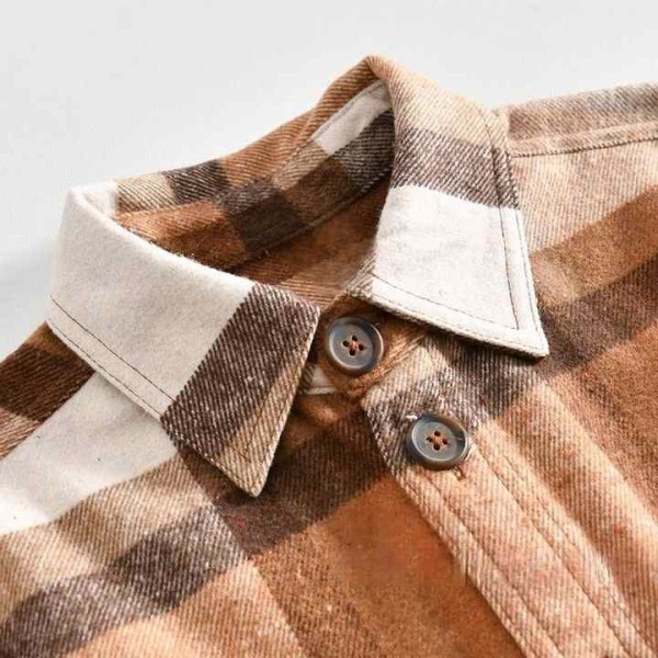 All Made Long Sleeved Shirt Men's Business Casual Versatile Small Checkered Shirt