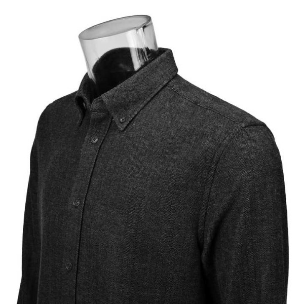 Vacation shirt 100% Cotton Long Sleeve Herringbone Casual Shirt