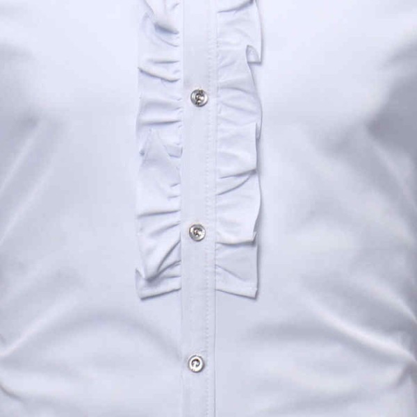 100% Cotton High Quality Slim Fit Long Sleeve Men's Dress Shirts Stand Collar