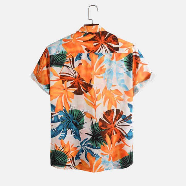 Casual Soft Summer Beach Hawaiian Beach Style Short Sleeve Shirt