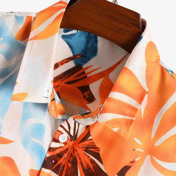 Casual Soft Summer Beach Hawaiian Beach Style Short Sleeve Shirt