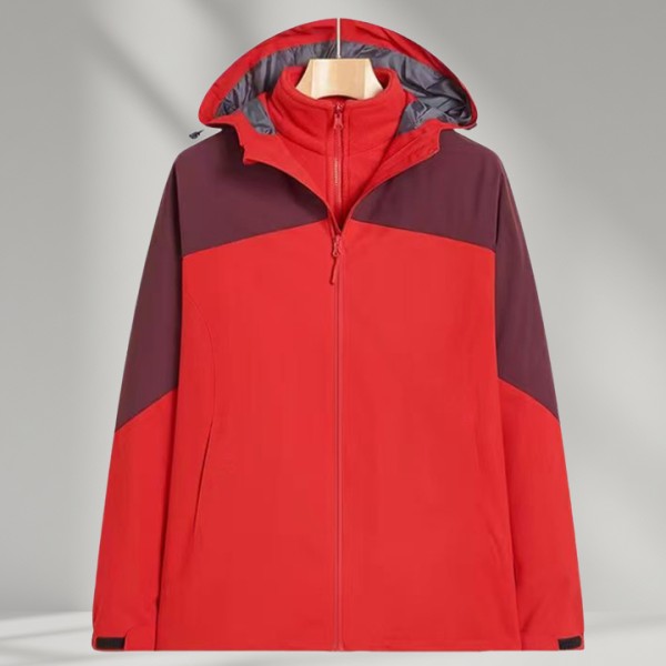 Men's Lightweight Breathable Waterproof Stand Collar Zip Windbreaker Jacket