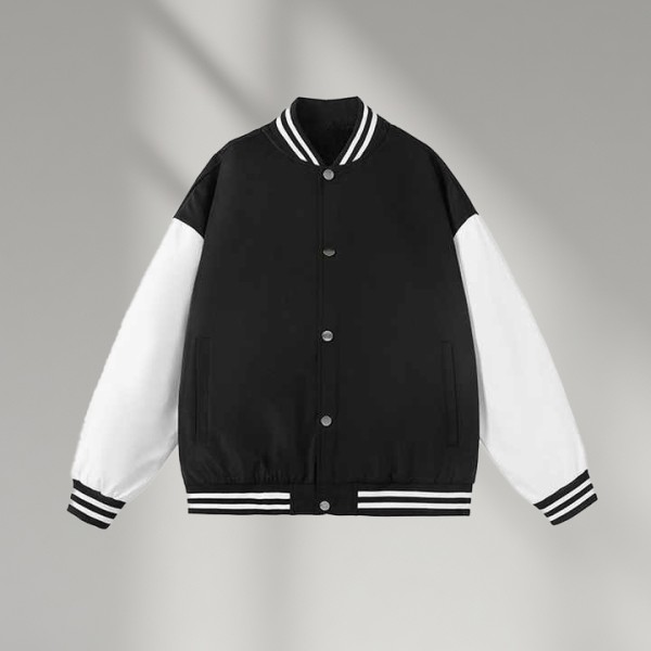 Plus Size Windbreaker Long Sleeve Men's Jackets with Stripe Collar