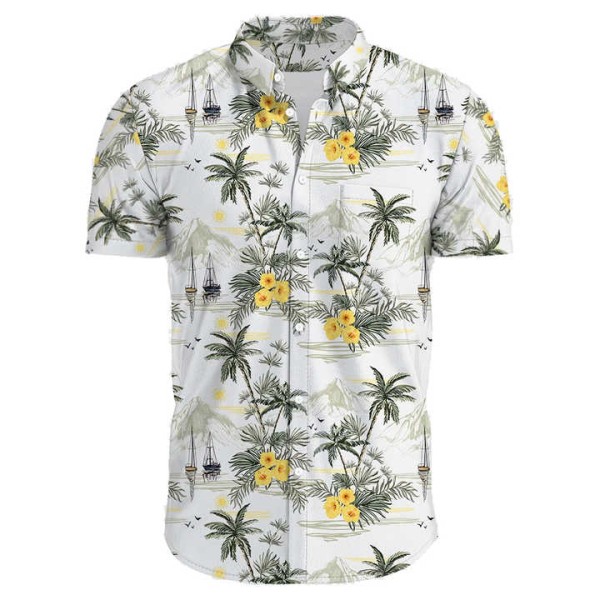 Beach Shirt Sublimation Printed Vintage 100% Cotto...