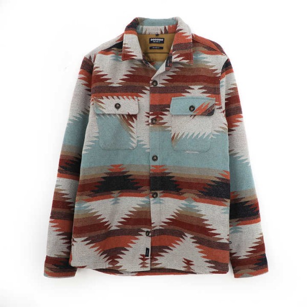 Men's Floral T-shirts Quilted Flannel Checked Long...