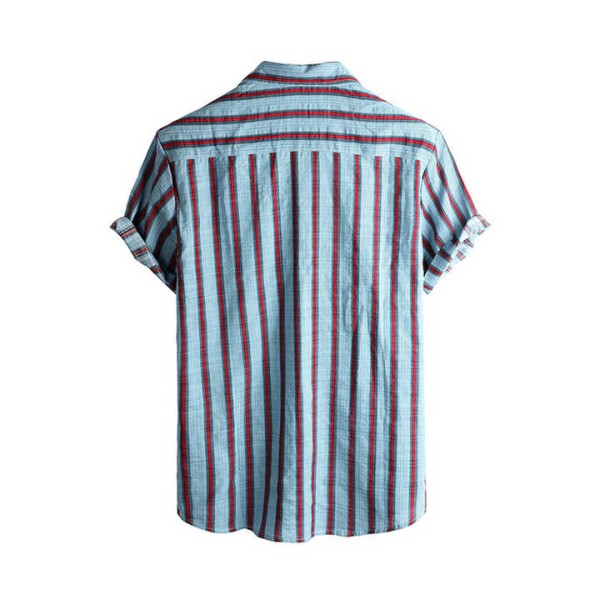 Beach Printed Men Short Sleeve Shirt 100% Cotton Men's Hawaiian Shirts