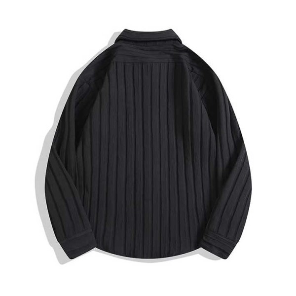 100% Polyester High-quality Men's Casual Loose Fashion Versatile Long-sleeved