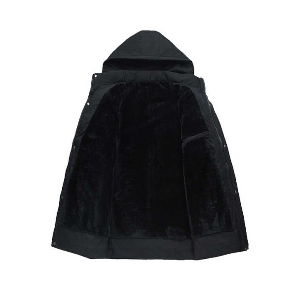 Men Thicken Hooded Waterproof Outwear Warm Coat Br...