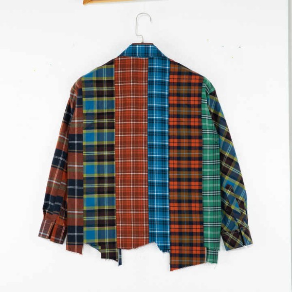 New Design Men Long Sleeve Oversized Shirt Men Multi Color Button