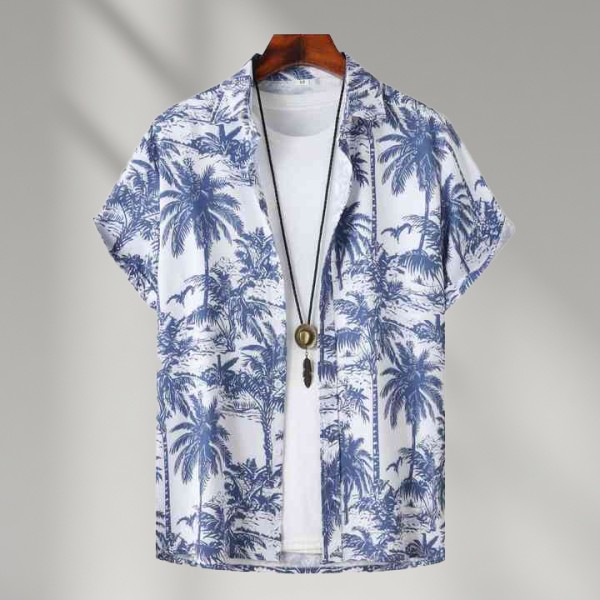 Hawaiian Seaside Vacation Shirt Men's Summer Fashionable
