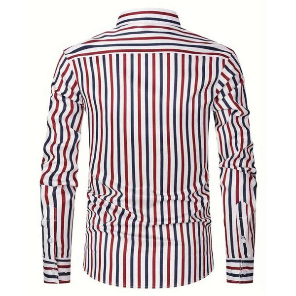Latest Fashion Men's Stripe Design Print Casual Shirts
