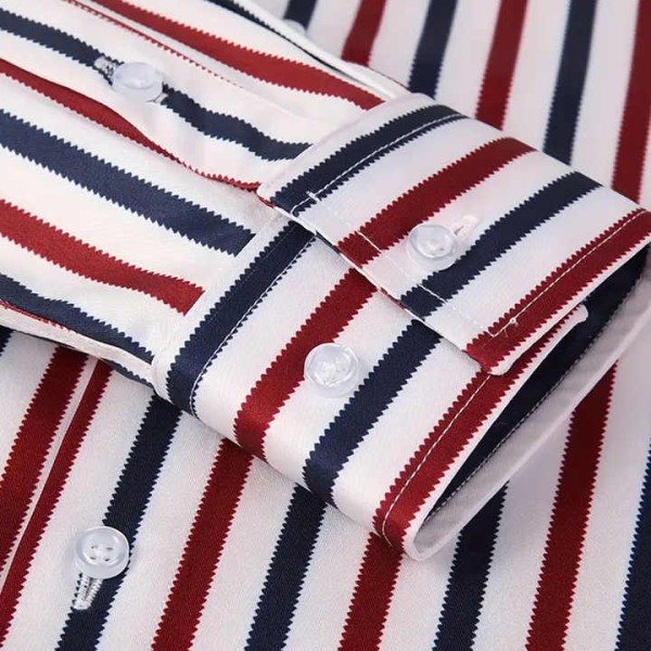 Latest Fashion Men's Stripe Design Print Casual Shirts