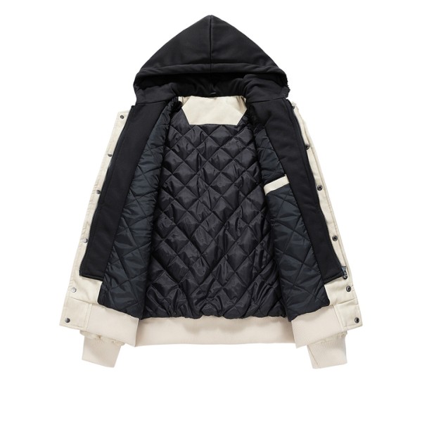 Outdoor Corduroy Jacket Men Baseball Jacket Loose Plush Thickened Casual Jacket