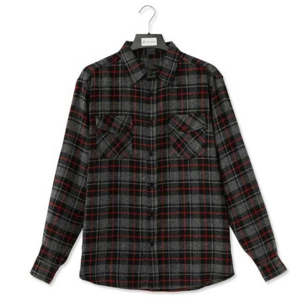 Men's Flannel Shirt Long Sleeve Shirt Men's 100% C...