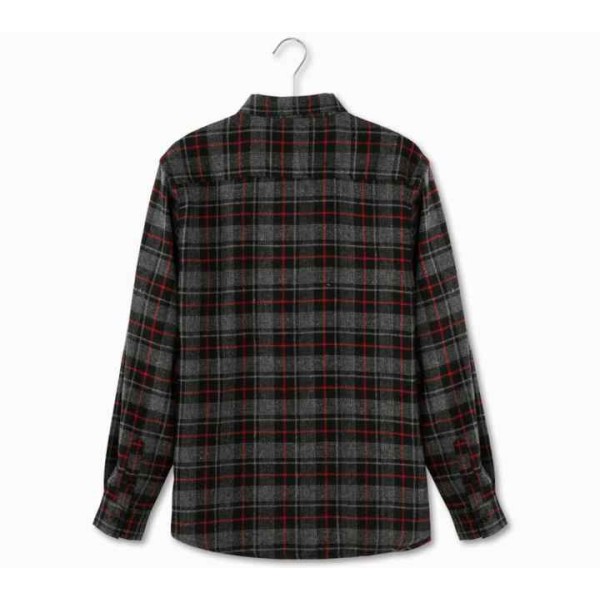 Men's Flannel Shirt Long Sleeve Shirt Men's 100% Cotton Flannel Long