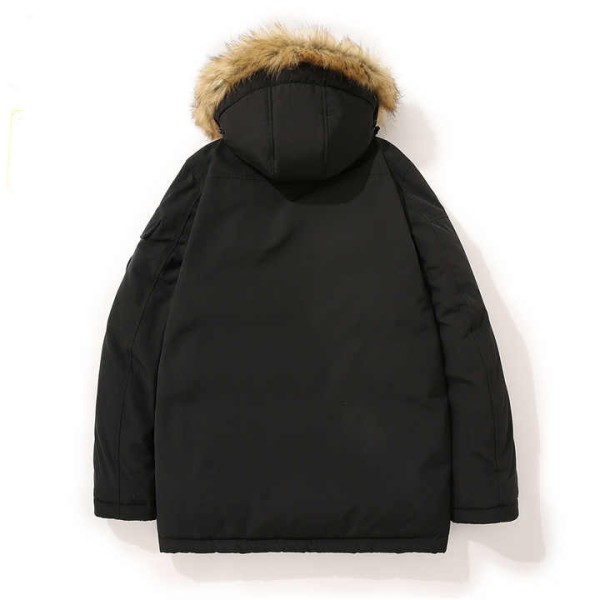 Printed Men's Padded Bubble Puffer Jacket Warm Winter Stand Collar down Coat