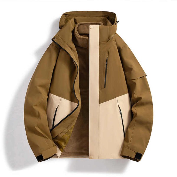 Men's Women's Waterproof Windproof Soft Shell Flee...