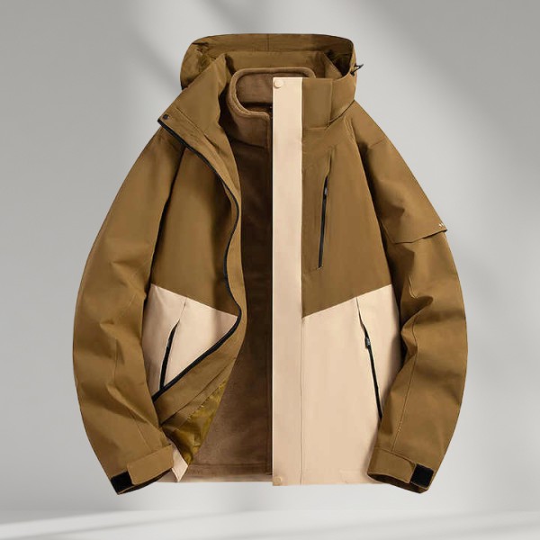 Men's Women's Waterproof Windproof Soft Shell Fleece Jacket Long Winter Coat