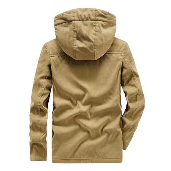 Medium-long Hooded Men's Plus Size Coat