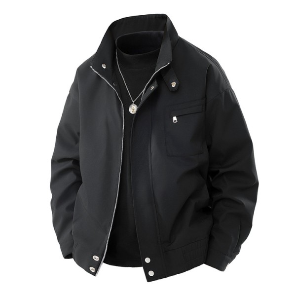 Men's Stand Jacket for Spring Autumn Versatile Cas...