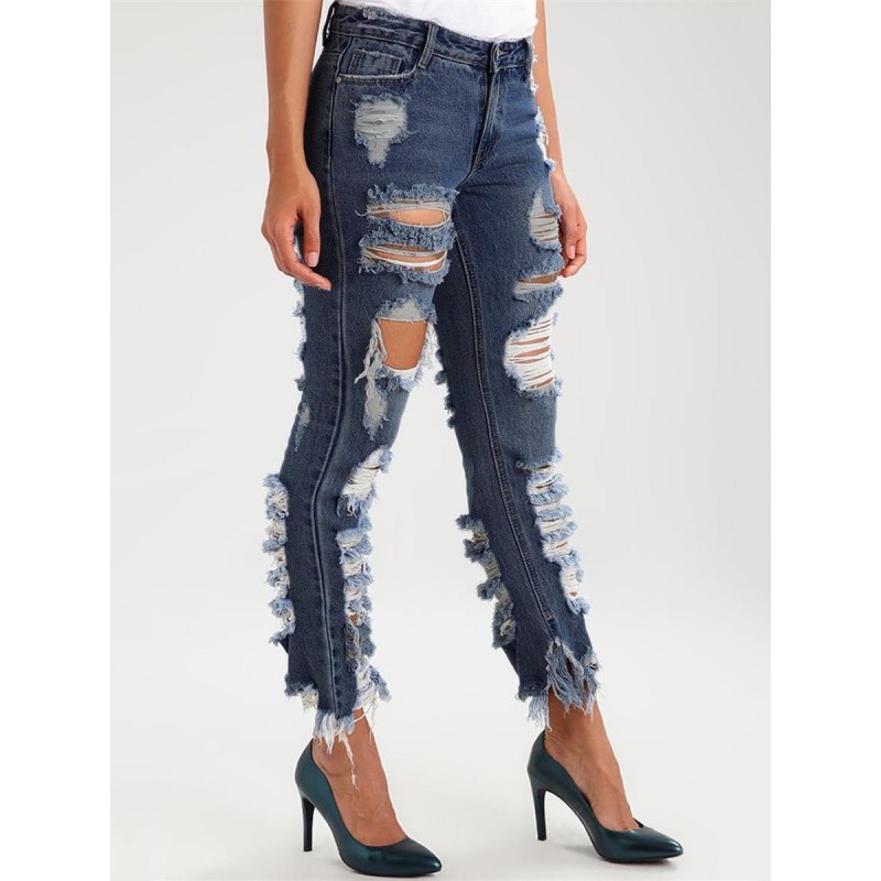 Hot Hole Loose Women's Jeans