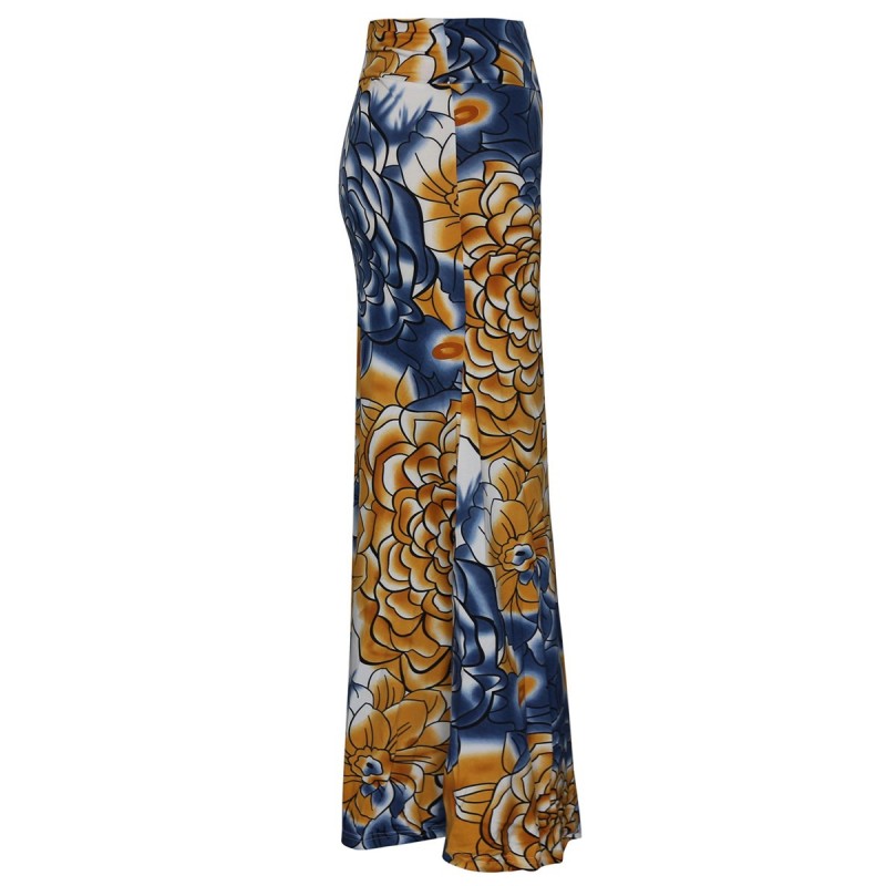 Floral Print Long High Waist Women's Skirt