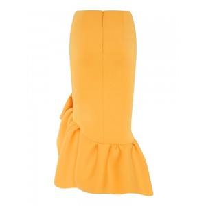 Asymmetric Ruffled Bodycon Women's Skirt