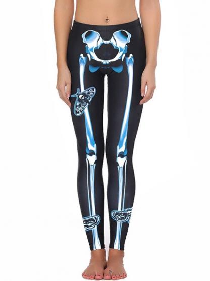 Halloween Skull Thin Punk Women's Leggings