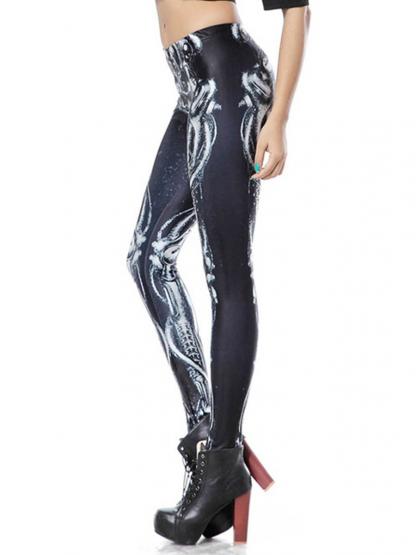 Chic Halloween Skull Skeleton Leggings