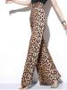 High-Waist Leopard Printed Wide Leg Women's Casual Pants