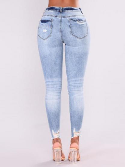 Hole Pocket Skinny Women's Jeans