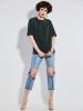 Slim Hole Zipper Patchwork Women's Jeans