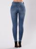 Embroidery Hole Pocket Skinny Women's Jeans