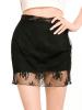 Pure Color Lace Patchwork Women's Skirt